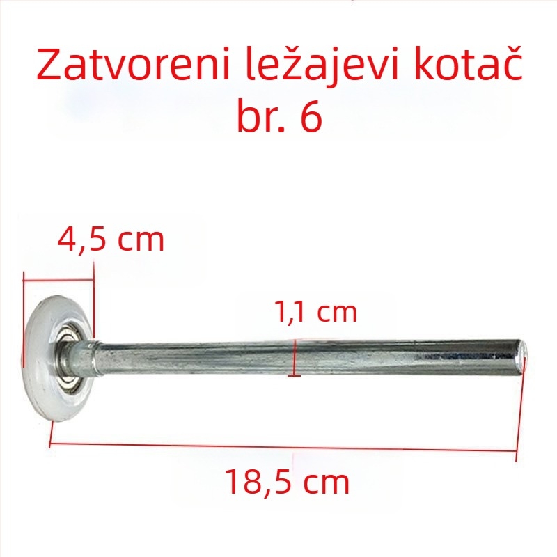 Električni daljinski upravljani roler za garažna vrata, nylon kolut vodič i metalni ležaj