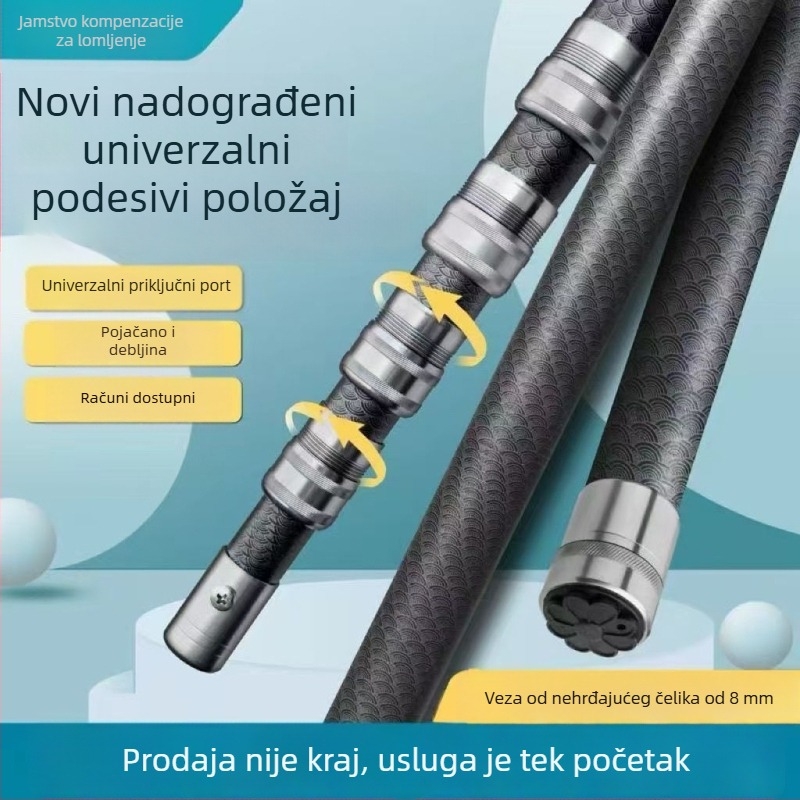 Karbonska teleskopna mrežna šipka, ultra lagana i čvrsta, višenamjenska s metalnim zaključavanjem