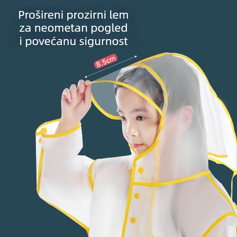 Dječje kišno pončo s crtanom dizajnom, EVA materijal, vodootporno, za djecu, za jednu osobu, pakirano u vrećicu, AI Yuli