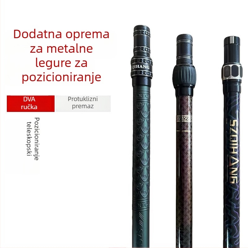 Karbonska teleskopna palica za mrežu, ultra lagana, izuzetno čvrsta, s mogućnošću podešavanja pozicije