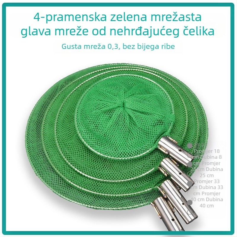 Glava mreže bez čvora s željeznim prstenom za mreže s malim otvorima