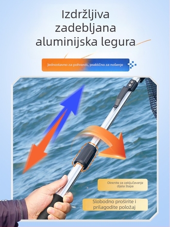 Weihe Sports trokutasta sklopiva mreža 14# teleskopska plivajuća prijenosna ribarska mreža