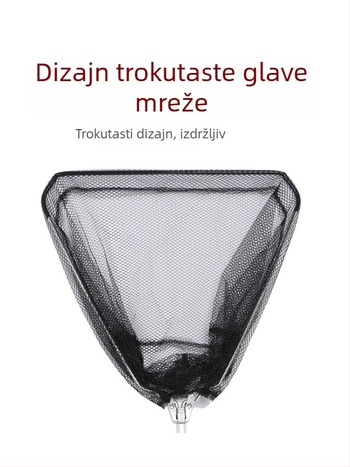Aluminijska legura, teleskopska štap za ribolov, čvrst trokutasti dizajn, mreža s finim očima