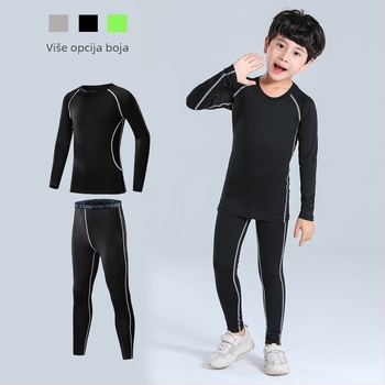 Dječji zimski sportski komplet za košarku i nogomet, s flisom, brzo se suši (Uzrast: Djeca; Sezone: Zima/Jesen; Sportovi: Košarka/Fudbal; Sastav: 90% Poliester; Podstava: 10%)