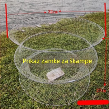 Sklopiva bijela mreža za rakove, škampe i krabove s tri sloja