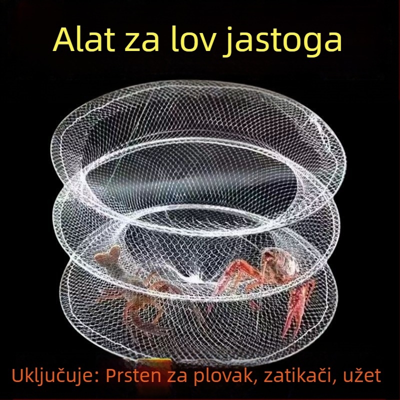 Sklopiva bijela mreža za rakove, škampe i krabove s tri sloja