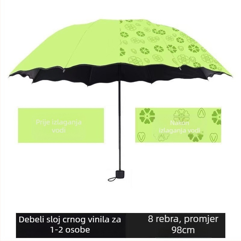 Reklamni suncobran s 210T tkaninom, 8 čeličnih rebara, ručno otvaranje i zatvaranje, UPF > 50