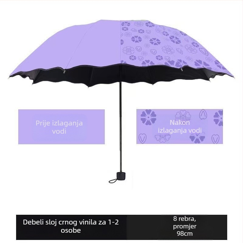 Reklamni suncobran s 210T tkaninom, 8 čeličnih rebara, ručno otvaranje i zatvaranje, UPF > 50