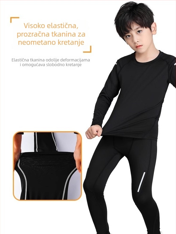 Dječji set za košarku, unisex dres za školski tim, materijal: poliester 92%, podstava spandex 8%