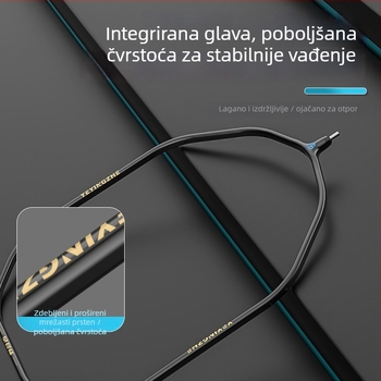 Glava mreže za kampiranje za hvatanje velikih riba, najlon mreža, nosivost 50 kg, dubina 54 cm