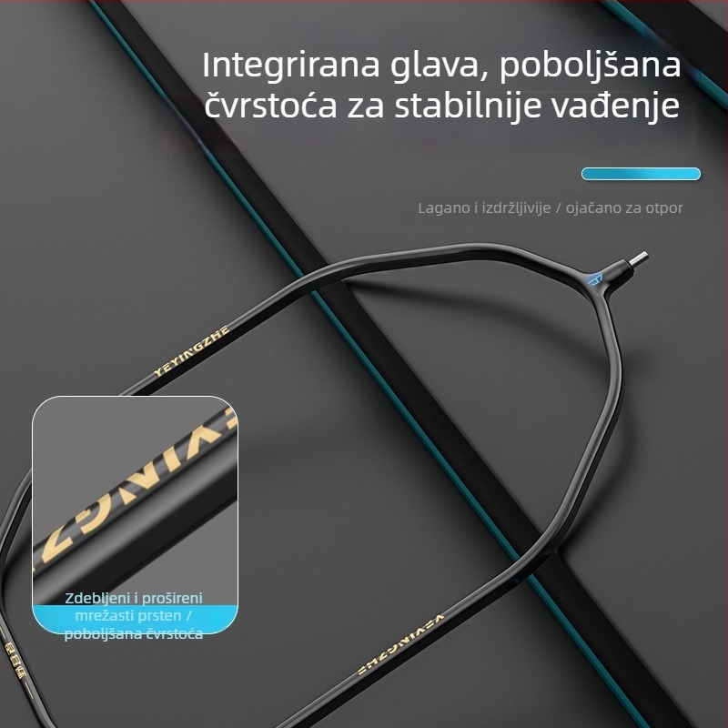 Glava mreže za kampiranje za hvatanje velikih riba, najlon mreža, nosivost 50 kg, dubina 54 cm