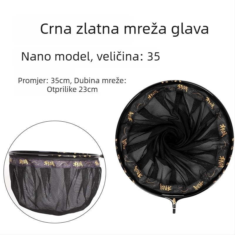 Glava mreže od aluminijske legure – ultra lagana, nano jedinstvene konstrukcije s ojačanim mrežnim platnom