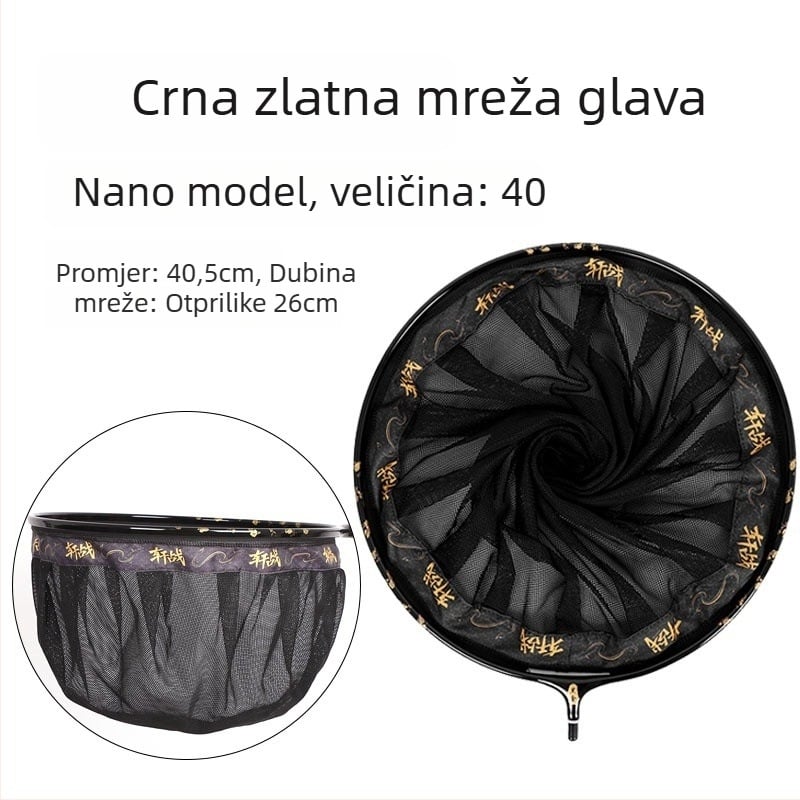 Glava mreže od aluminijske legure – ultra lagana, nano jedinstvene konstrukcije s ojačanim mrežnim platnom