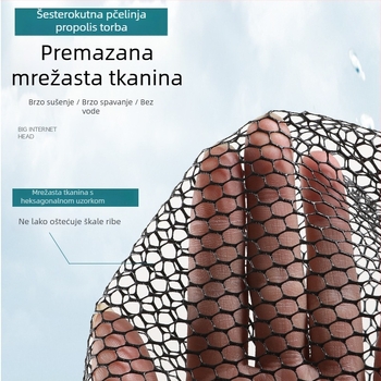 Odvojena glava mreže za ribolov s ljepilom, mreža od aluminijskog legura, mreža za duboke vode; materijal mreže: ljepilo; nosivost: 20; dubina: 45