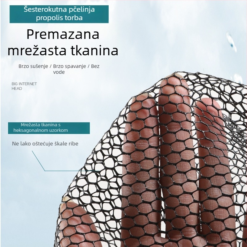 Odvojena glava mreže za ribolov s ljepilom, mreža od aluminijskog legura, mreža za duboke vode; materijal mreže: ljepilo; nosivost: 20; dubina: 45