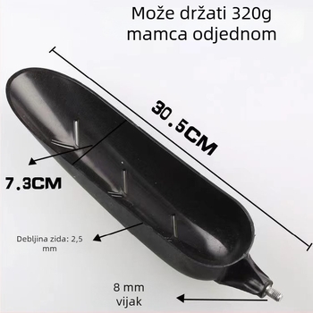 Glava žlice za mamac s 8 mm univerzalnim sučeljem, plastična konstrukcija, za štap mreže