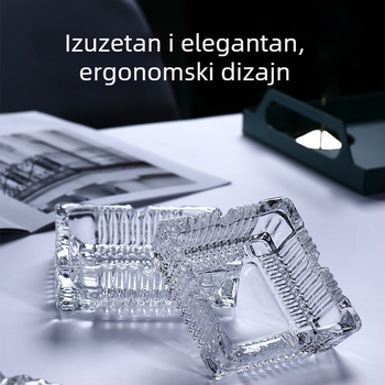Stakleni četvrtasti pepelnik s otiskom loga, prilagodljiv, brenda Jindalai, za KTV barove, restorane i internet kafiće