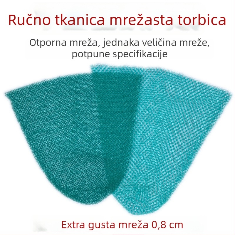 Ručna tkana mrežasta torba s malim otvorima, mreža od 9 niti i 6 niti
