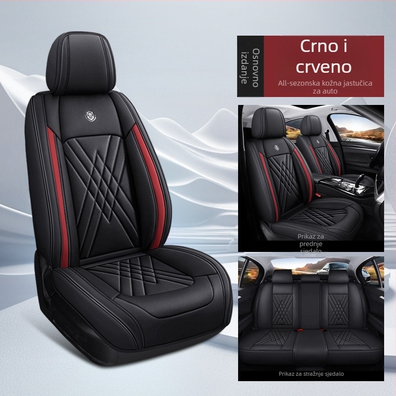 Navlake za auto sjedala – komplet, pet sjedala, univerzalno za sve sezone, vlaknasti materijal, punilo od pamuka