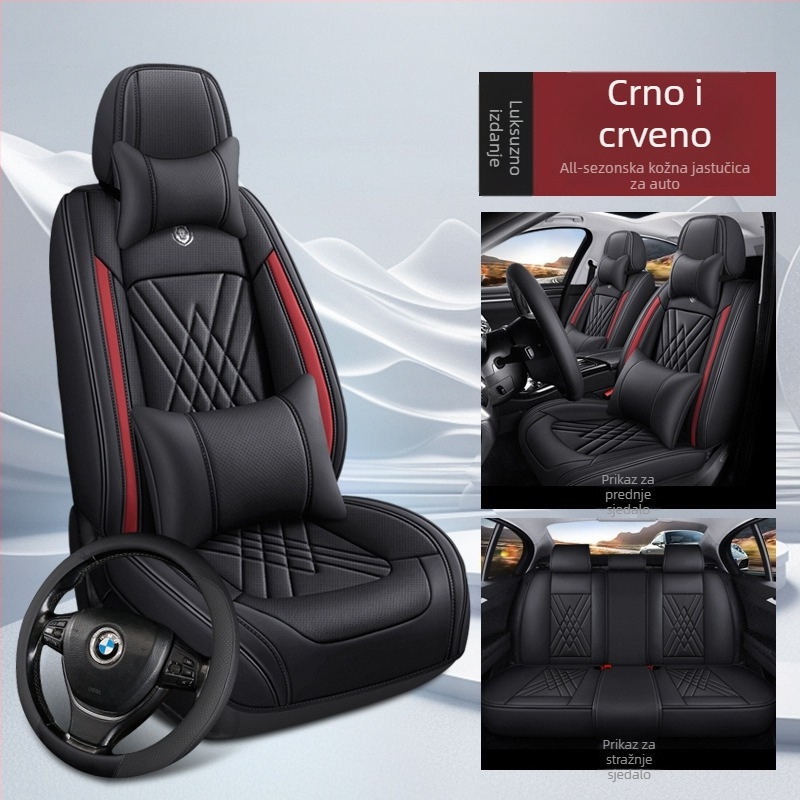 Navlake za auto sjedala – komplet, pet sjedala, univerzalno za sve sezone, vlaknasti materijal, punilo od pamuka