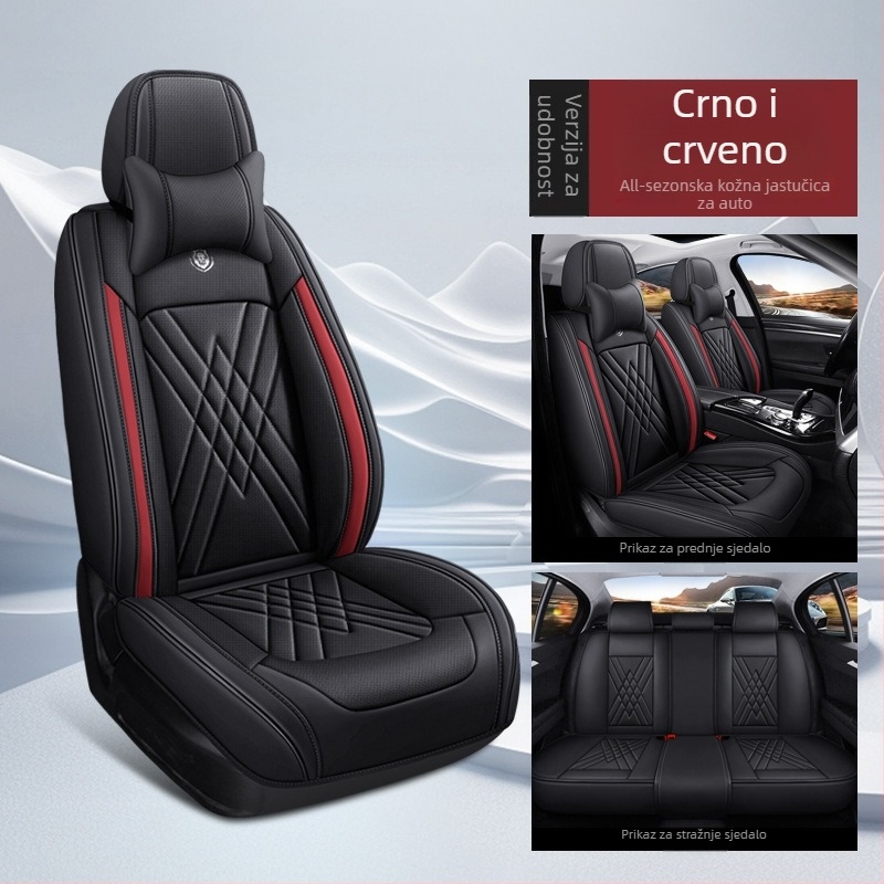 Navlake za auto sjedala – komplet, pet sjedala, univerzalno za sve sezone, vlaknasti materijal, punilo od pamuka