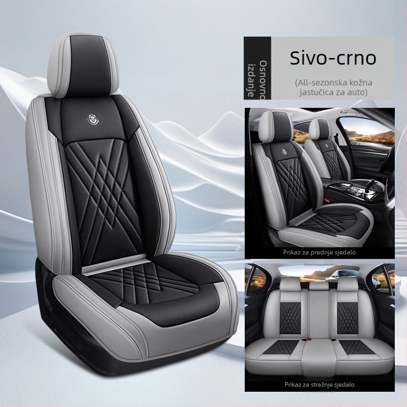 Navlake za auto sjedala – komplet, pet sjedala, univerzalno za sve sezone, vlaknasti materijal, punilo od pamuka
