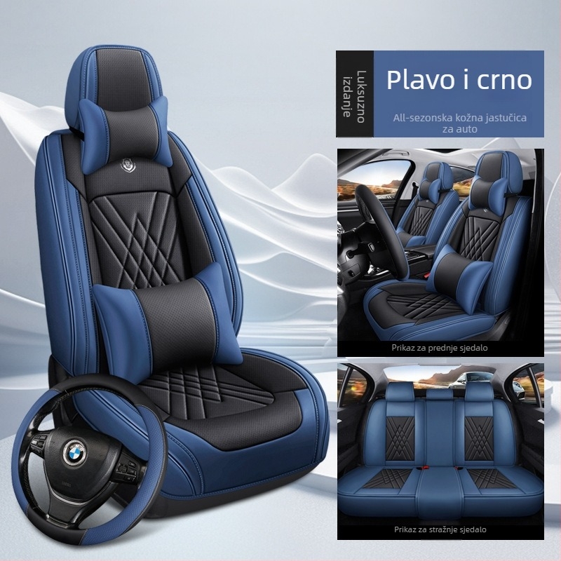 Navlake za auto sjedala – komplet, pet sjedala, univerzalno za sve sezone, vlaknasti materijal, punilo od pamuka