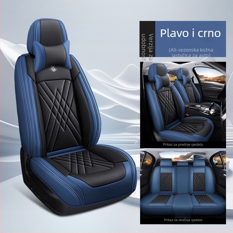 Navlake za auto sjedala – komplet, pet sjedala, univerzalno za sve sezone, vlaknasti materijal, punilo od pamuka