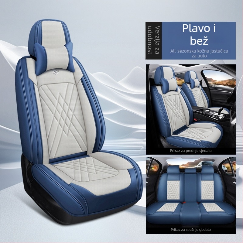 Navlake za auto sjedala – komplet, pet sjedala, univerzalno za sve sezone, vlaknasti materijal, punilo od pamuka