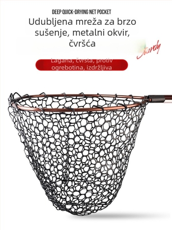 Taiyu teleskopijska mreža za ribolov s dubokim džepom, od gume i vlakana stakla