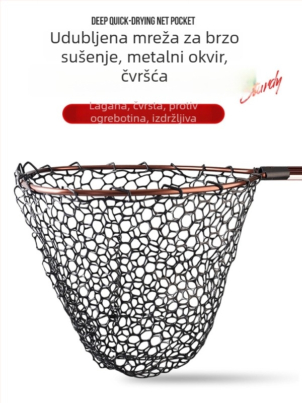 Taiyu teleskopijska mreža za ribolov s dubokim džepom, od gume i vlakana stakla
