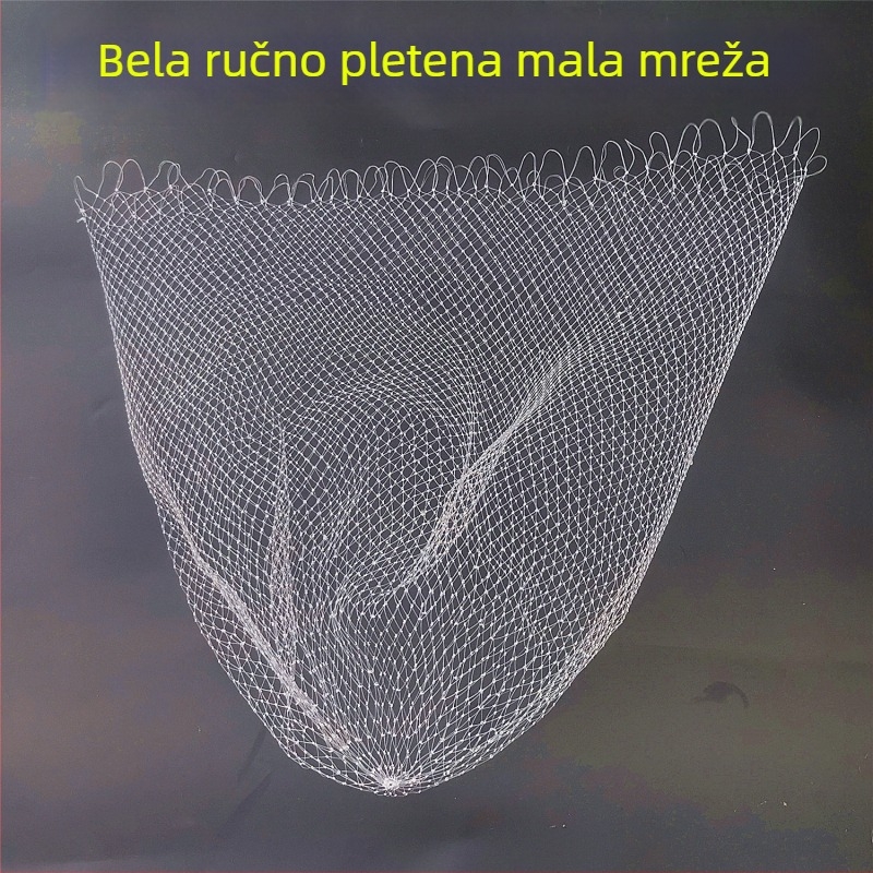 Ručni pleteni mrežasti ribički torbica s mrežom od gumiranog žice, nosivost 25 kg, dubina 49–65 cm
