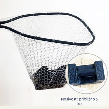 Sklopiva ručna mreža za ribolov, aluminijska legura, gruba mreža, nosivost 5 kg