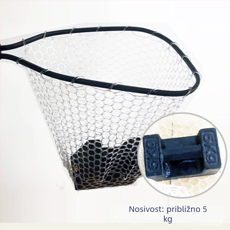 Sklopiva ručna mreža za ribolov, aluminijska legura, gruba mreža, nosivost 5 kg