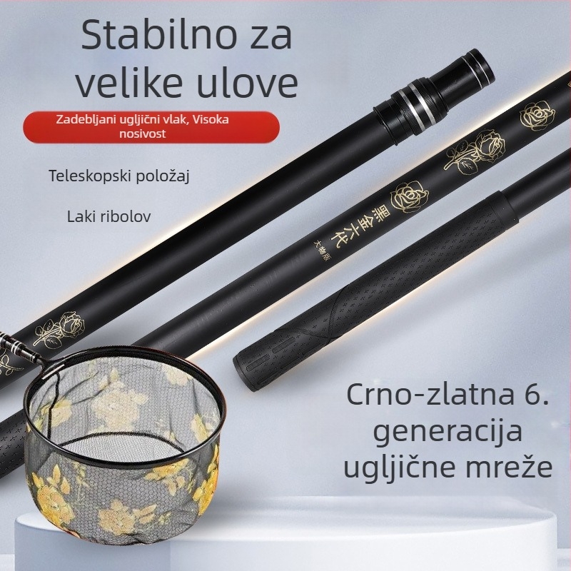 Karbonska teleskopska sklopiva mrežna štapa