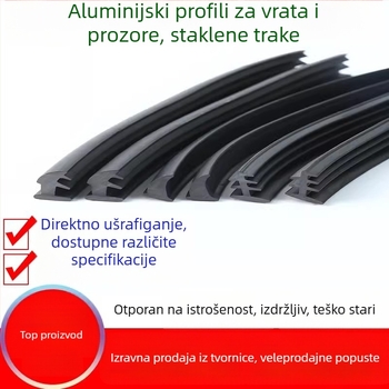 Aluminijska legura T-tip brtvila za vrata i prozore, 90-tip fiksni razmak između stakla, model Xjmft