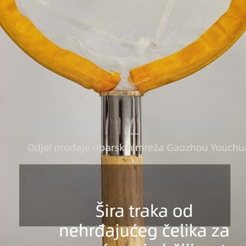 Mreža za uzgoj s čvrstom drvenom ručkom, mreža od 100 očiju, fina mreža za uzgoj riba, škampa i mlađih riba