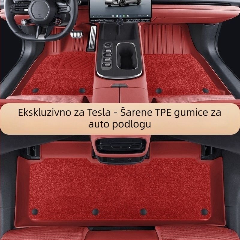 Tesla Model 3 i Model Y – TPE automobilske prostirke s potpuno pokrivenjem, debljina 3,5 mm, težina 6 kg, latex potplati
