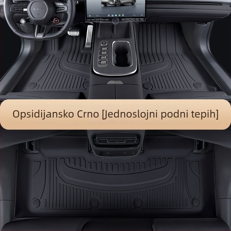 Tesla Model 3 i Model Y – TPE automobilske prostirke s potpuno pokrivenjem, debljina 3,5 mm, težina 6 kg, latex potplati