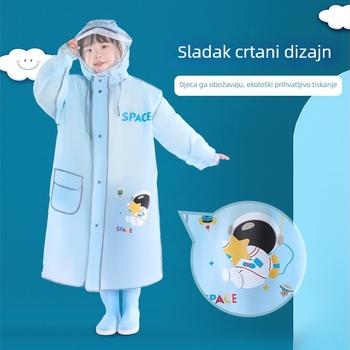 Dječje kišobran pončo s karikaturnim stilom i mjestom za ruksak (Karikaturni stil • EVA tkanina • 205 g • pogodno za dijete)