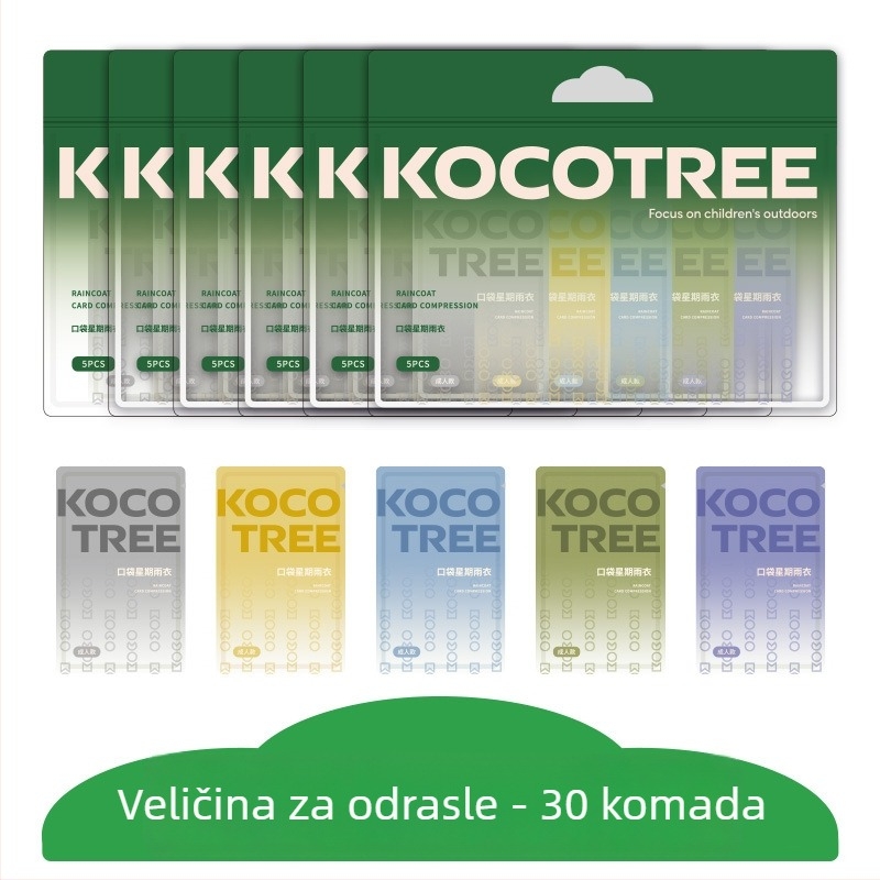 Jednokratno PE pončo za jednu osobu – dječje kišobron pončo za planinarenje, Kocotree