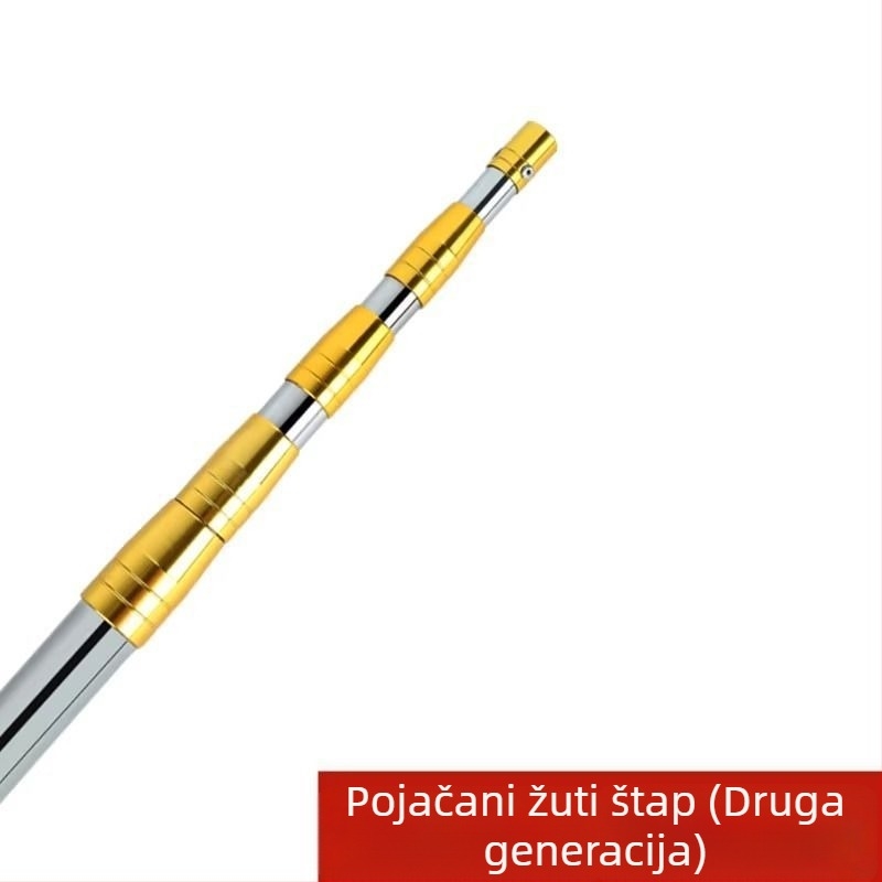 Štapić za mrežu za ribolov od nehrđajućeg čelika, teleskopski štap za pozicioniranje mreže, ultra čvrsta debela 3-sekcijska šipka