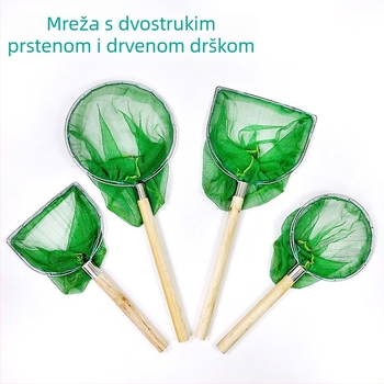 Mreža za ribe s drvenom drškom, namijenjena restoranima i tržištima morskih plodova