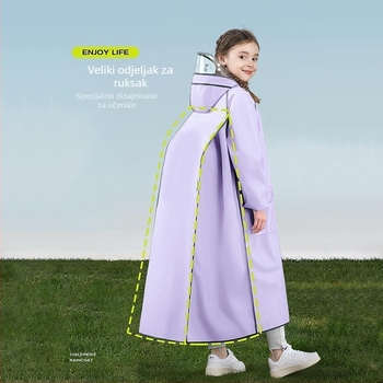Dječji EVA pončo za kišu, marka To autumn life, prilagodljiv logo, za jednu osobu, pogodno za vožnju bicikla