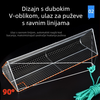 Chaoyu alat za hvatanje puževa — čelična konstrukcija, mrežasti koš i usisavanje