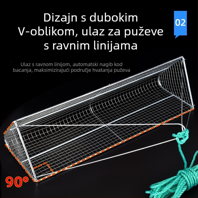 Chaoyu alat za hvatanje puževa — čelična konstrukcija, mrežasti koš i usisavanje