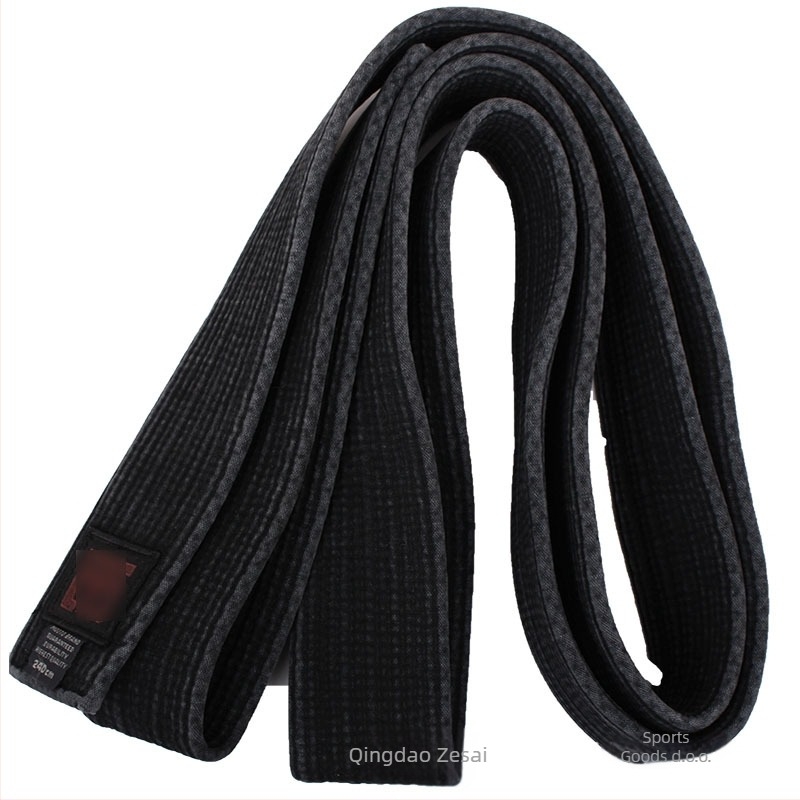 Pojas Taekwondo, 100% pamuk, izvezeni detalj, platnen završetak, razina trenara