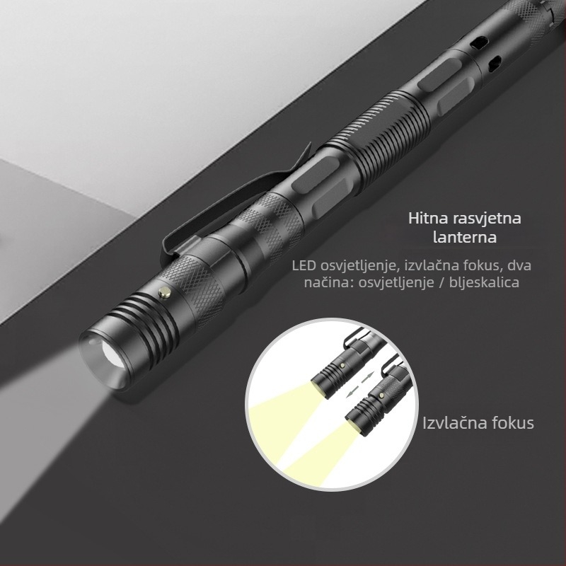 Višenamjenska taktika olovka sa svjetiljkom i čekićem za razbijanje stakla — Far ZSB-03, Survival Tools, aluminijska legura