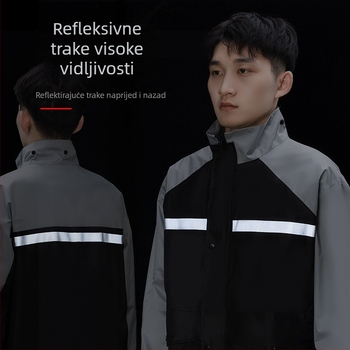Set kišobrani kabanice i hlača za motocikl, dvodjelni, otporan na vjetar i kišu, tkanina Chunya-spinning, PVC sloj, za odrasle, mogućnost tiska logotipa