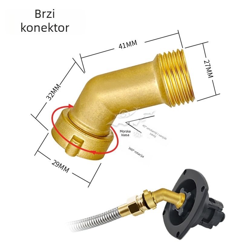 Poklop spremnika vode za RV (Marka: Labels; Primjenjivi modeli: RV modificirani automobil/kamp-prikolica; Materijal: modificirani PP; Obrada/prilagodba: Ne)